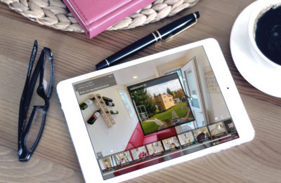 Virtuelle Immobilienbesichtung am Tablet