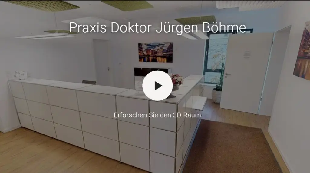 Startansicht des virtuellen Rundgangs durch die Praxis von Dr. Jürgen Böhme