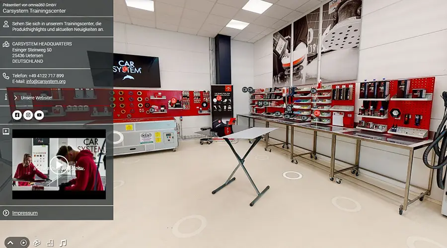 Virtueller Rundgang durch das Trainingscenter von Car System