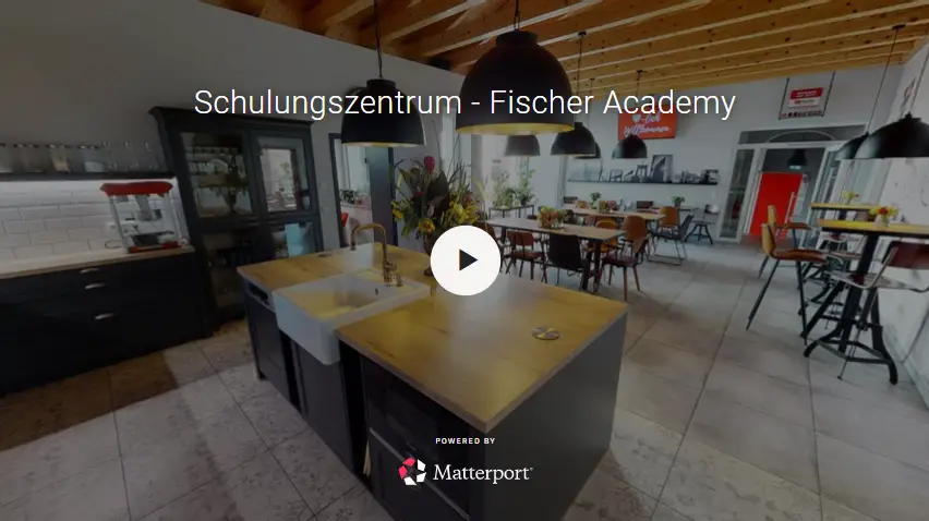 Startansicht des virtuellen Rundgangs durch das Schulungszentrum der Fischer Academy